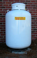 Image of dual cylinder propane tank.